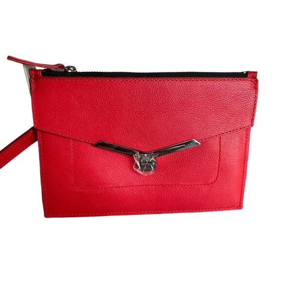 Botkier red envelope clutch wristlet and credit card case - Picture 2 of 4